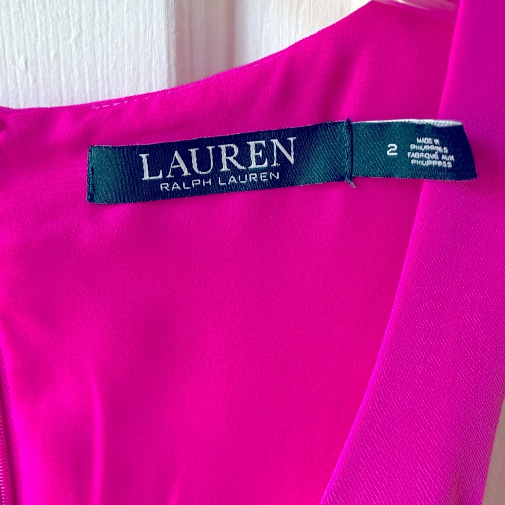 NWT Lauren Ralph Lauren Exotic Pink Sleeveless A-line Shift Tank Dress size 2 - Picture 6 of 14